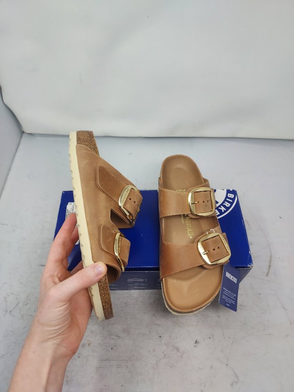 Birkenstock Arizona Brown Big Buckle Slide Sandal